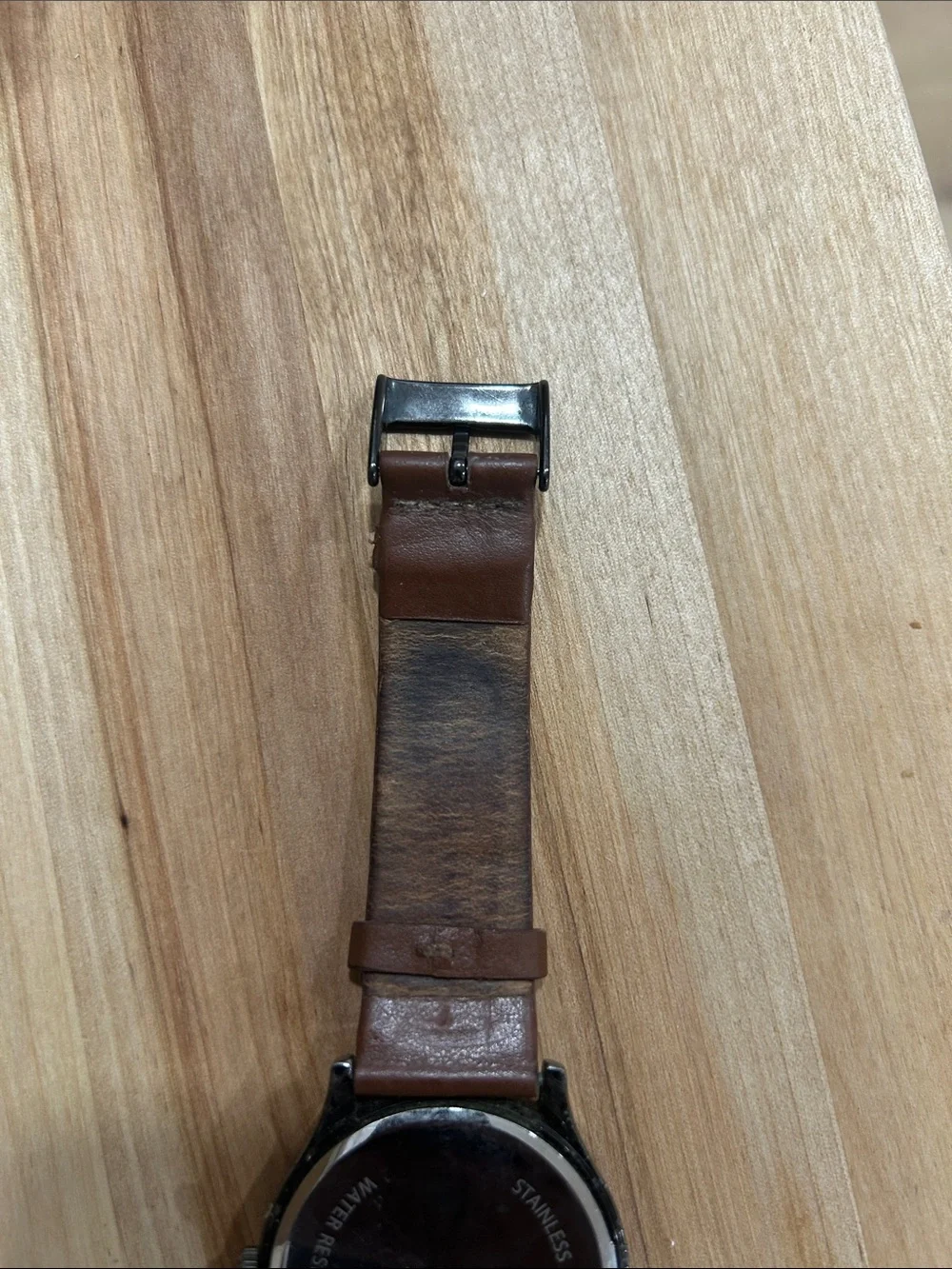 Kenneth Cole Men's Watch with Brown Leather Strap and Gray Dial